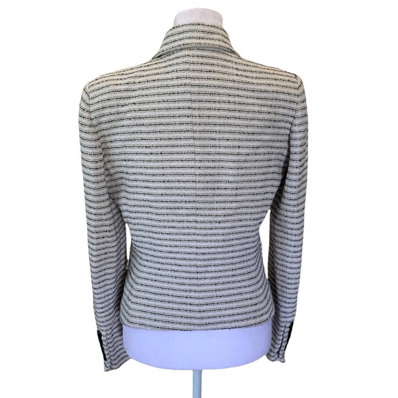 Veronica Beard White and Black Striped Blazer - Picture 9 of 16